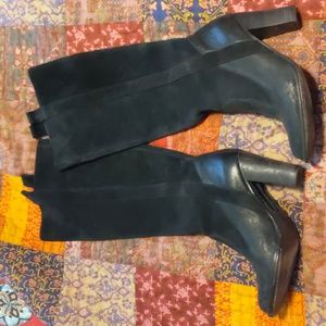 Frye Villager black pull on leather boots 9